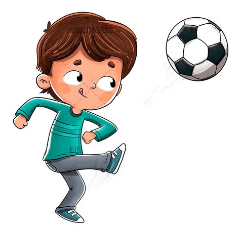 Boy Playing Football Drawing Learn How To Draw Football For Kids