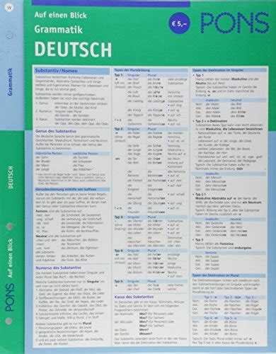 pons german series pons grammatik auf einen blick german edition unknown 9783125607019