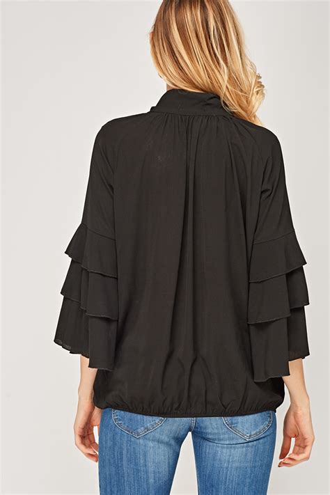 Layered Flared Sleeve Blouse Just 7