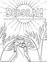 Deborah Coloring Children Bible Ministry Judge Israel Judges Lesson Sunday Activities Visit Hero sketch template