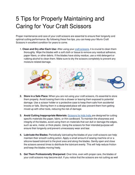 Ppt 5 Tips For Properly Maintaining And Caring For Your Craft Scissor