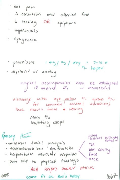 Bell's palsy and ramsay hunt syndrome. 688. Symptoms associated with Bell's palsy / Medical Rx ...
