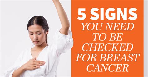 5 Signs You Need To Be Checked For Breast Cancer The Surgery Group