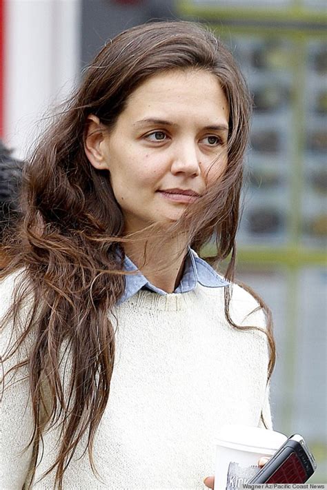 Katie Holmes Gray Hair Actress Steps Out With No Makeup Undyed
