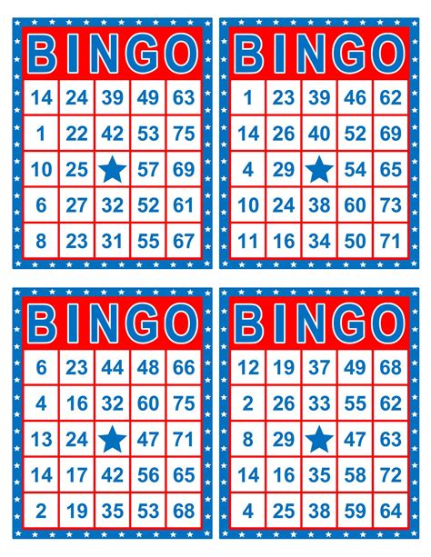 Bingo Cards 1000 Cards 4 Per Page Immediate Pdf Download Etsy In 2020