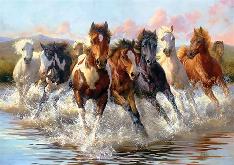 7 Horses Painting - 1440x1015 Wallpaper - teahub.io