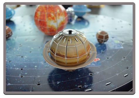 The inner and outer planets are in scale with each other. diy 3d solar system nine planet paper puzzle model kits ...