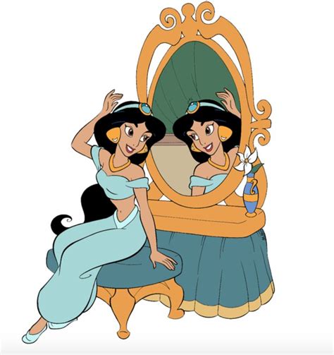 Princess Jasmine And Her Princess Mirror Disney Movie Characters Movie Characters Disney Movies