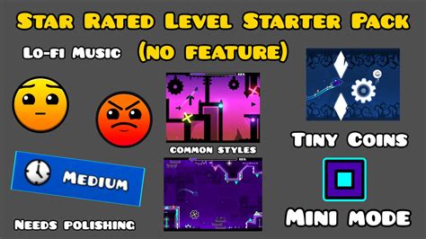 Star Rated Level Starter Pack No Feature Rgeometrydash