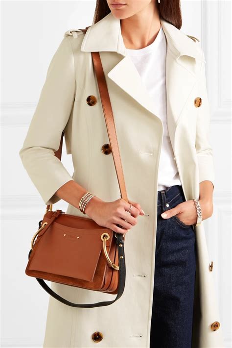 Chloé Roy Small Leather And Suede Shoulder Bag Fall Bag Trends 2018