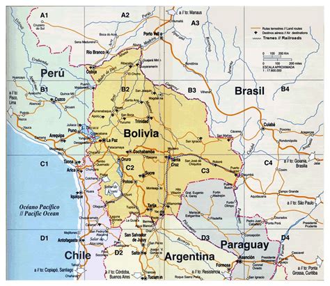 Map Of Bolivia Bolivia South America Mapsland Maps Of The World