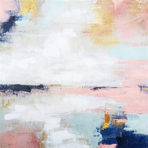 Abstract Landscape By Liz Lane Using Pink Navy Turquoise