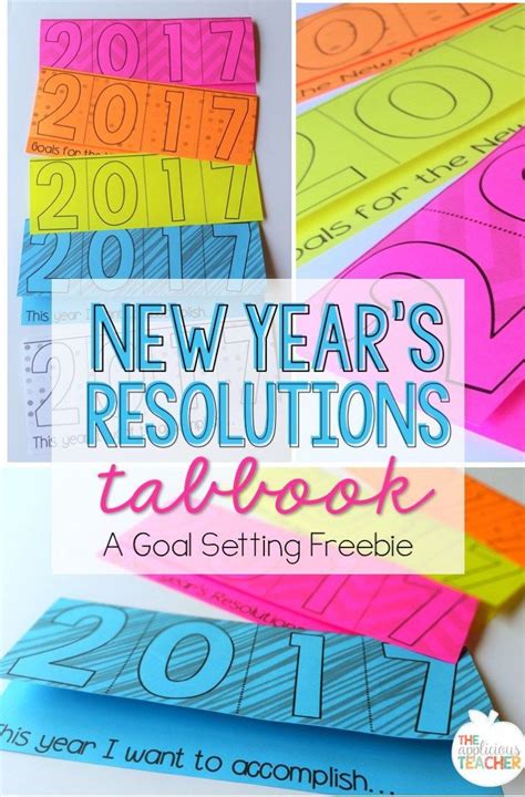 New Years Resolution Tab Book Freebie With Images New Years