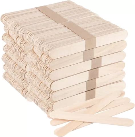 Zoenhou Pcs Inch Popsicle Sticks Natural Wood Lolly Craft