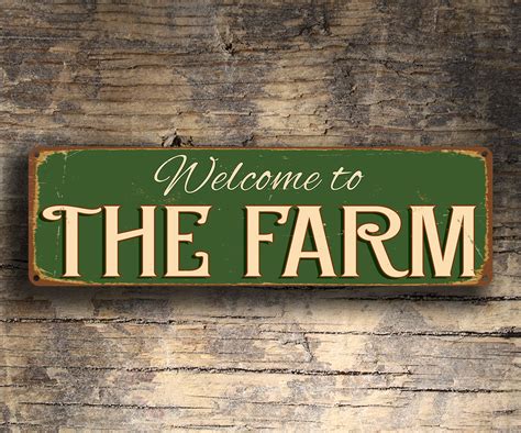 Welcome To The Farm Sign Vintage Cafe Vintage Signs Vintage Style