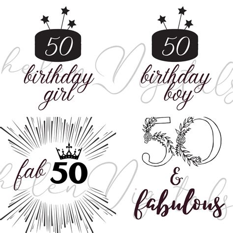 50th Birthday Svg 50 And Fabulous Svg Fifty And Fabulous Etsy