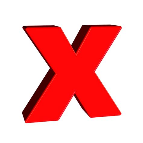 Red X Letter Transparent Png All