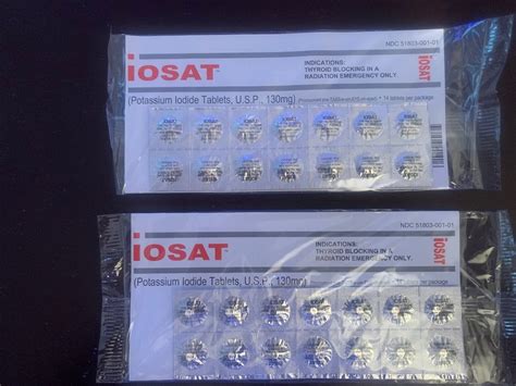 iosat potassium iodide tablets 130 mg 14 tablets pack fda approved ebay