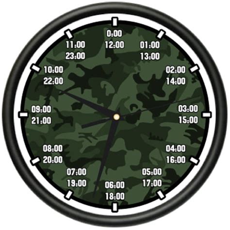 Military Time Wall Clock Army Navy Marine Air Force Time Timing T