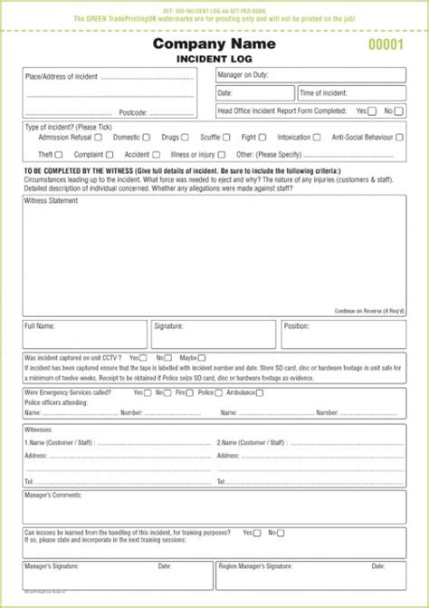 Accident Report Template