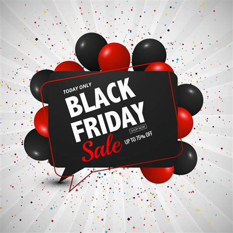 Black Friday Sale Background With Balloons Design 687159 Vector Art At
