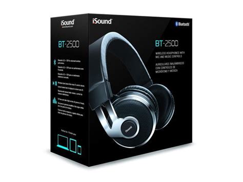 Isound Bt 2500 Wireless Headphones With Mic And Music Controls