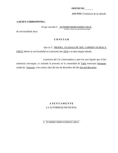 Constancia De No Adeudo121218