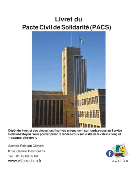 Fillable Online Livret Du Pacte Civil De Solidarit Pacs Dpt Du Livret