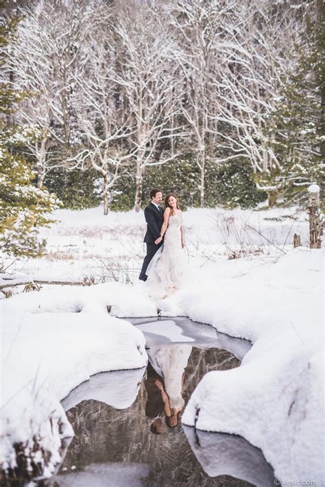 Matthew And Natasha Winter Snow Wedding Photos In Boone North Carolina