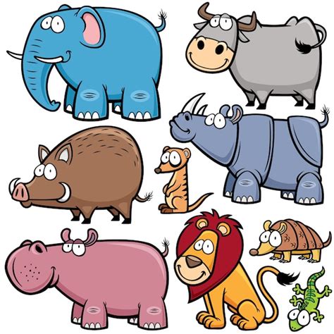 Premium Vector Wild Animals Cartoons