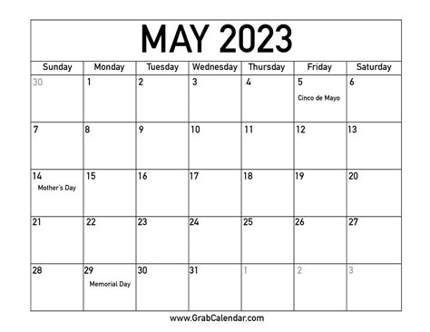 July 2023 Editable Calendar Template May 2023 Calendar Printable