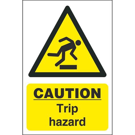 Caution Trip Hazard Printable Sign
