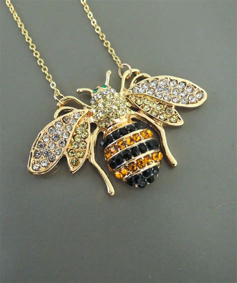 Vintage Jewelry Bee Necklace Gold Necklace Vintage Inspired