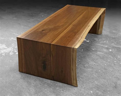 The legs are made from solid black walnut and can be replaced with a different style if preferred. Sentient Folded Black Walnut Slab Live Edge Coffee Table ...