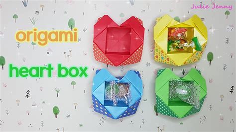 쥴리제니의 종이접기 하트모양박스 Origami Heart Box Youtube