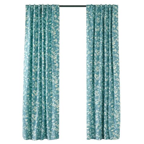 Plow And Hearth 100 Cotton Floral Room Darkening Thermal Rod Pocket Single Curtain Panel Wayfairca