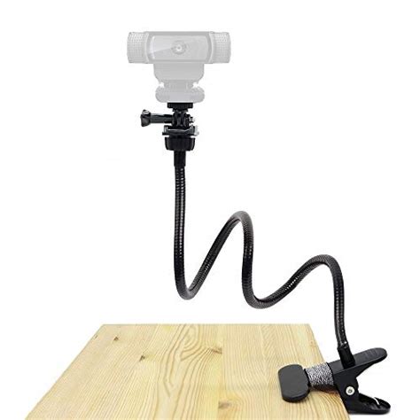 25 Inches Webcam Stand Gooseneck Webcam Mount Flexible Desk Clamp