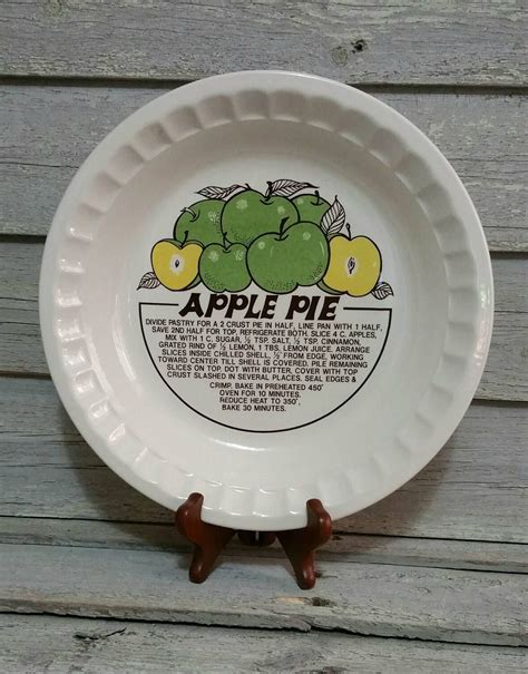Vintage Pie Plate With Recipe Find Vegetarian Recipes