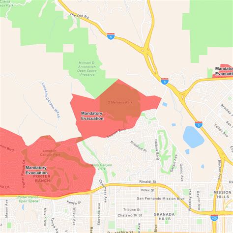 Los Angeles Fire Evacuation Map
