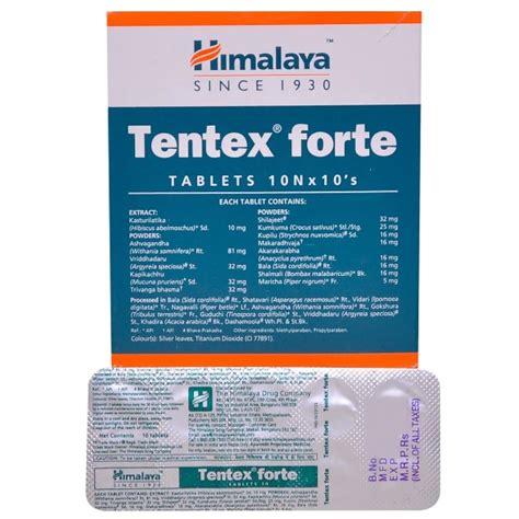 buy himalaya tentex forte tablet 10 s online check price and substitutes