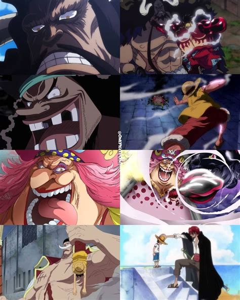 One Piece Characters Collaged Together In Different Scenes