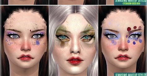 Jennisims Downloads Sims 4makeup Styles Disco Diva Fantasy Eyeshadow