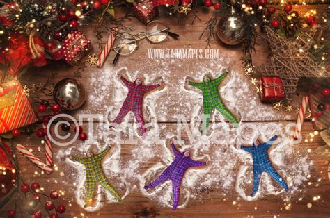 Christmas Cookies Flour Angels 2021 Christmas Digital Background For