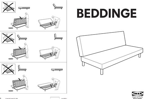 Ikea Beddinge Sofabed Frame Assembly Instruction 2