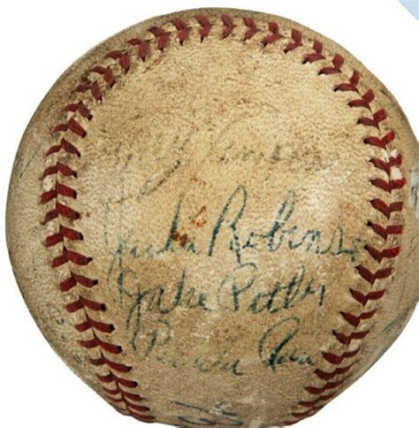 Incredible Babe Ruth Jackie Robinson Autographed Onl Baseball Psadna Beckett Ebay