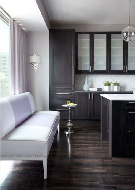 Pin by bridgetm schade mitchell on home black kitchen cabinets black kitchens kitchen style / gallery featuring images of 34 kitchens with dark wood floors. THIS OR THAT: WHITE VS. WOOD IN TWO STYLISH KITCHENS ...
