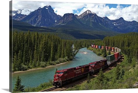 Bow River Canadian Pacific Railway Banff National Park