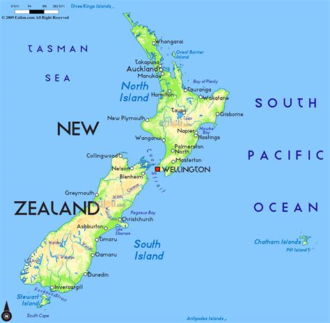 Large And Detailed New Zealand Map Travel Around The World Vacation