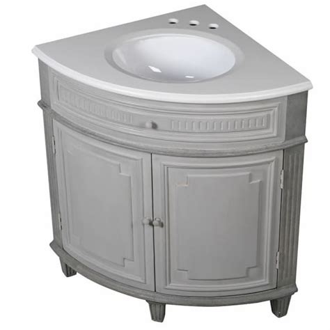 Our attractive selection of bathroom sink vanity units is specifically designed to go with our other signature bathroom pieces, letting you create the contemporary bathroom you've always dreamed of. Grey Vintage Corner Vanity Sink Unit - Melody Maison®