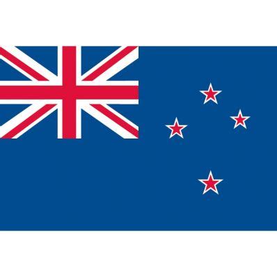 The flag of new zealand consists of a blue field with union jack on the canton and four red stars centered on white stars. New Zealand Flag at 18.9€ within 4days